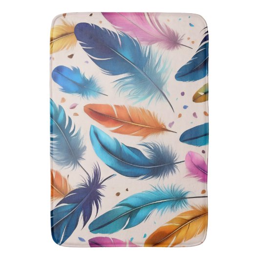 Tapis De Bain Plumes (devant Vertical)