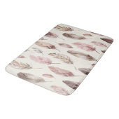 Tapis De Bain Plumes Brown roses (Angle)
