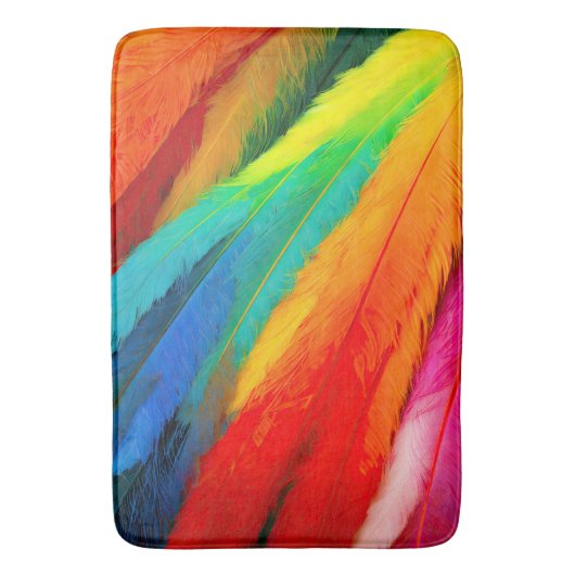 Tapis De Bain Plumes colorées (devant Vertical)