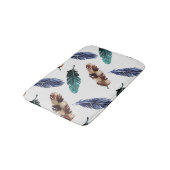 Tapis De Bain Plumes colorées Texture tribale (Angle)