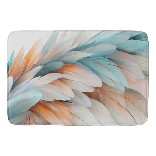 Tapis De Bain Plumes de pastel doux (Devant)