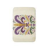 Tapis De Bain plumes fleur de lis jaune, vert, violet (Devant (Vertical))