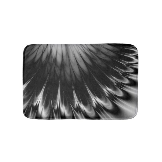 Tapis De Bain Plumes noires et blanches (Devant)