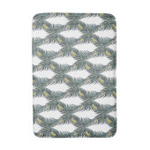 Tapis De Bain Plumes Peacock noir, vert et blanc rustique (Devant (Vertical))