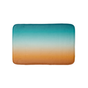 Tapis De Bain Plutôt Ombre Sunny Orange & Turquoise Blue Gradie