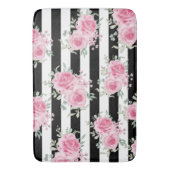 Tapis De Bain Plutôt rose Rose Fleur Noir Grilles Bébé (devant Vertical)