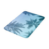 Tapis De Bain Plutôt Tropical Palmiers Turquoise Dégradé (Angle)