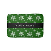 Tapis De Bain Pneus blancs, Vert, Votre nom, Personnaliser (Devant)