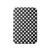 Tapis De Bain Point de polka noir et blanc (Devant (Vertical))