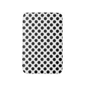 Tapis De Bain Point de polka noir et blanc (Devant (Vertical))
