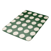 Tapis De Bain Point Polka couleur ivoire vert (Angle)