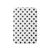 Tapis De Bain Point Polka Noir Et Blanc (Devant (Vertical))