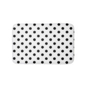 Tapis De Bain Point Polka Noir Et Blanc (Devant)
