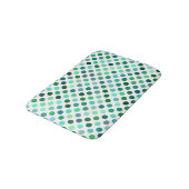 Tapis De Bain Point Polka vert et bleu (Angle)