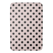 Tapis De Bain Point rose et noir des Pois (devant Vertical)