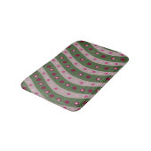 Tapis De Bain Pointe de Polka rose magenta au printemps (Angle)