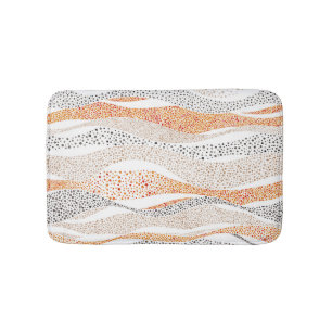 Tapis De Bain Pointillisme Wavy Polka : Doux Doux Textile