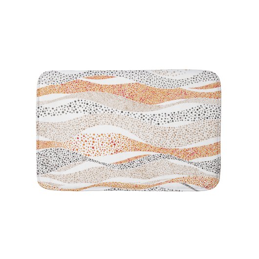 Tapis De Bain Pointillisme Wavy Polka : Doux Doux Textile (Devant)