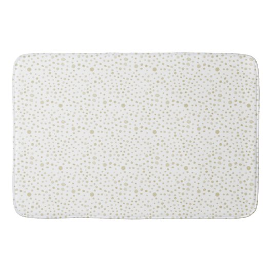 Tapis De Bain Points Aquarelle Confetti Or (Devant)