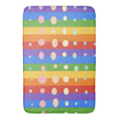 TAPIS DE BAIN POINTS ARC-EN-CIEL RAYÉS (devant Vertical)
