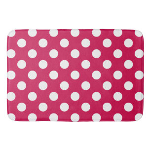 Tapis De Bain Points blancs sur cerise