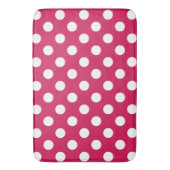 Tapis De Bain Points blancs sur cerise (devant Vertical)