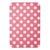 Tapis De Bain Points blancs sur corail (devant Vertical)