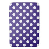 Tapis De Bain Points blancs sur fond bleu foncé (devant Vertical)