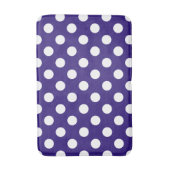 Tapis De Bain Points blancs sur fond bleu foncé (Devant (Vertical))