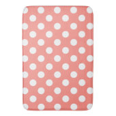 Tapis De Bain Points blancs sur pêche (devant Vertical)