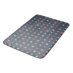 Tapis De Bain Points bleus, bleus et or