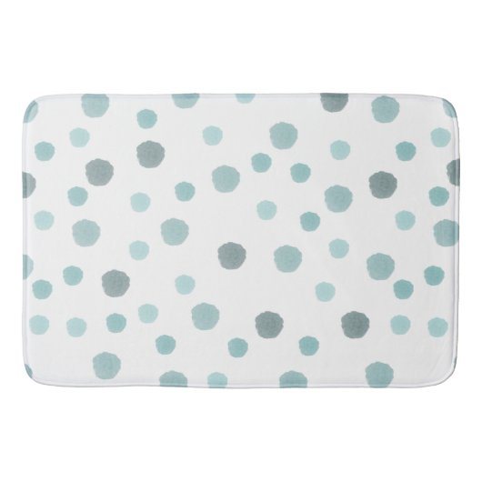 Tapis De Bain Points bleus d'aquarelle (Devant)