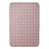 Tapis De Bain Points brun et blanc roses (devant Vertical)