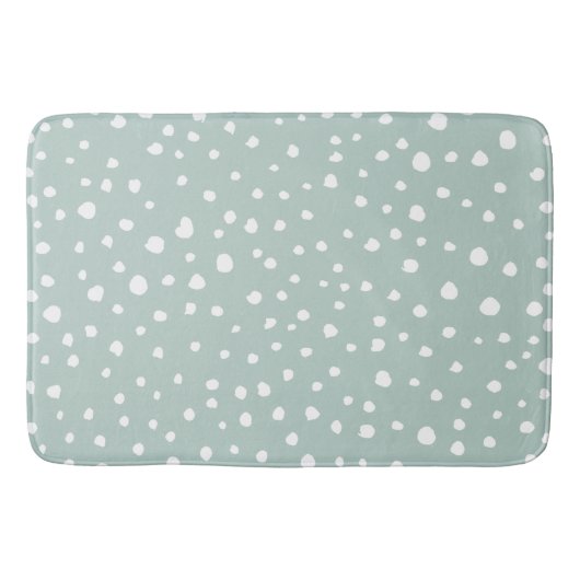 Tapis De Bain Points Dalmatiens verts, Points Dalmatiens, Pots D (Devant)