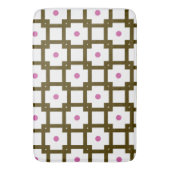 Tapis De Bain Points de contrôle Brown et roses (devant Vertical)