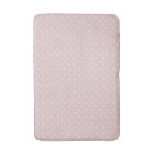 Tapis De Bain Points de crème rose Fantaisiste (Devant (Vertical))