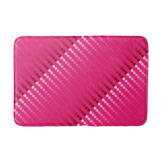 Tapis De Bain Points de satin - nuances de rose fuchsia (Devant)