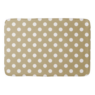 Tapis De Bain Points dorés et noirs à pois