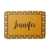 Tapis De Bain Points dorés Noir Blanc Nom du Motif (Devant)