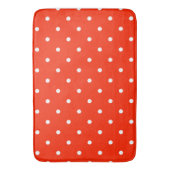 Tapis De Bain Points écarlates et blancs (devant Vertical)