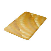 Tapis De Bain Points en satin - or et moutarde (Angle)