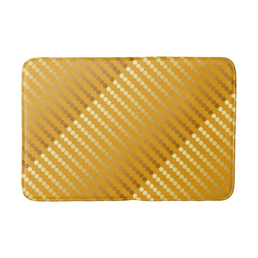 Tapis De Bain Points en satin - or et moutarde (Devant)