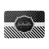 Tapis De Bain Points et bandes (Devant)