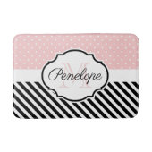 Tapis De Bain Points et bandes de mignons (Devant)