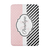 Tapis De Bain Points et bandes de mignons (Devant (Vertical))