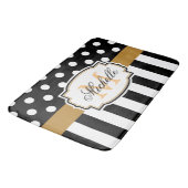 Tapis De Bain Points et rayures (Angle)