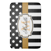 Tapis De Bain Points et rayures (devant Vertical)