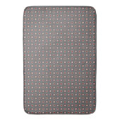 Tapis De Bain points gris, turquie rouge et blanc (devant Vertical)