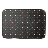 Tapis De Bain points gris, turquie rouge et blanc (Devant)
