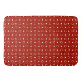 Tapis De Bain points gris, turquie rouge et blanc (Devant)